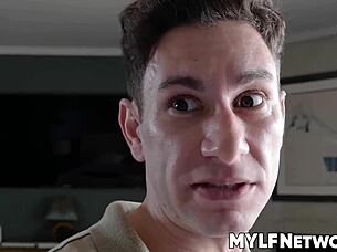 sheena ryder sleepy milf woken by phone now ridin my monster cock creampie