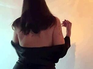 milf secretary strippin slow bouncin those huge tits 🔥🍒