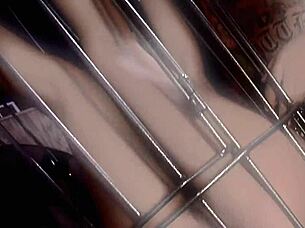 dark goth milf fingered in fishnets gaping