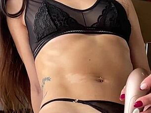 petite latina model sneaks backstage for lingerie anal creampie pov.