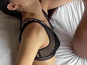 petite latina model sneaks backstage for lingerie anal creampie pov.