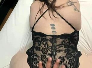 i'm fingering this latina slut's tight pussy while stuffing her ass