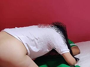 18yo latina schoolgirl virgin gets homemade first-time pounding by classmate