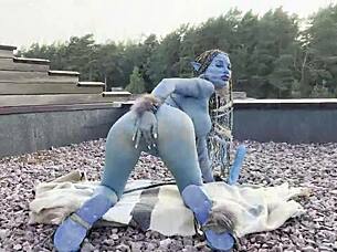 monika fox prolapses ass pussy with huge dildo squirt outdoors