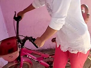 village girl fucked on bike caught by friends