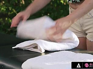 rebecca vanguard and octavia red share erotic oily lesbian massage fingering