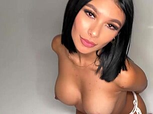 Perfect body Colombian babe battles monster cock 💦🔥