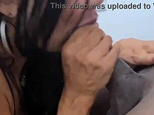 tanned latina milf housewife's big clit pussy gets interracial pounding by boss