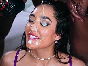 ready for this intense gangbang double penetration cumshot