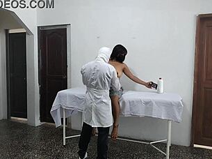 i'm the perverted doctor pounding this latina patient while her man waits outside