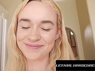 Petite Blonde Rides COCK After Prom Night Fuck