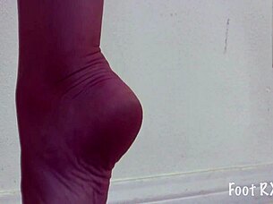 barefoot toes teased in slow sensual foot pumping play