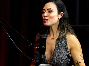 taluane boom flaunts sensual curves in sheer red fidelity test