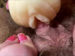 big clit throbs through intense closeup orgasm spasms