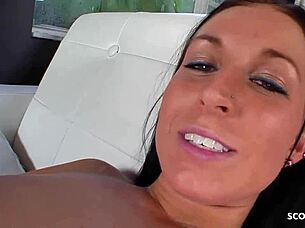 18+ raquel's big natural tits bounce in first-time casting fuck