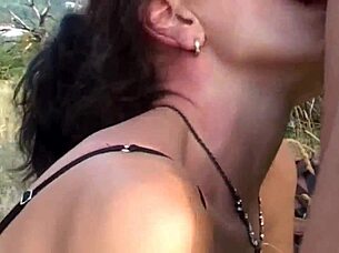 Lonely Brunette Milf's Desperate Woods Fuck With Horny Strangers