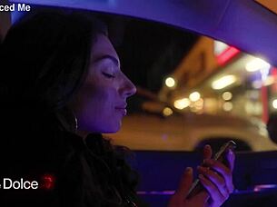 Wet Brunette Lesbians Lick and Strapon in Lingerie Frenzy