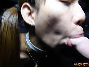 ladyboy fujiko takes bareback pounding deep