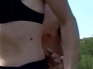Lonely Brunette Milf's Desperate Woods Fuck With Horny Strangers