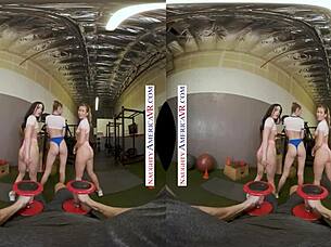 NAUGHTY AMERICA SEXY BABES KYLER QUINN PAIGE OWENS TAG TEAM GYM STUD