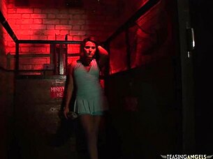 Gorgeous Brunette Moans in FFM Threesome Cumshot