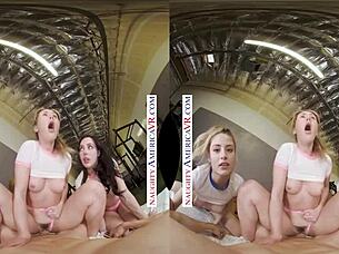 NAUGHTY AMERICA SEXY BABES KYLER QUINN PAIGE OWENS TAG TEAM GYM STUD