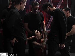 joanna angel get roughly gangbanged double penetrated in vip club