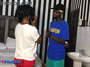 smokey ebony's oiled ass takes doggy cumshot closeup