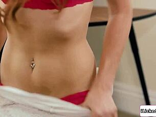 what if she joins our lesbian threesome licking shaved pussies?