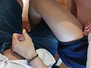 wanna see my classmate's pussy fingered to huge cumshot?