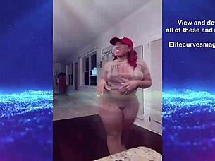 hella massive ass shakes in tight dress