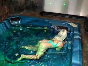 Wife's Big Ass Bounces on Lover's Cock in Steamy Hot Tub Fuck