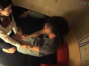 hey, this busty japanese schoolgirl gives secret massages right?