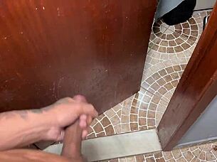 spying hot latina masturbate post-shower lotion