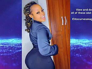 hella massive ass shakes in tight dress