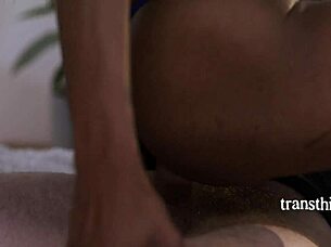 ebony shemale sis-in-law begs for my cock in bikini 😈 sensual trans fuck! 💦