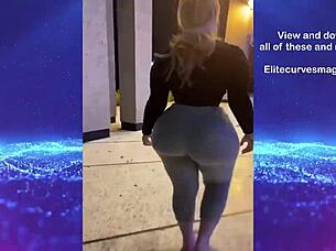 hella massive ass shakes in tight dress