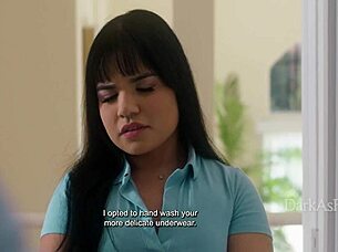 Petite Filipina Bent Over Anal Blackmailed by Butler