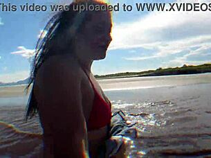 nicoly mattos and lukas zaad dominate raquel hot in wild beach orgy