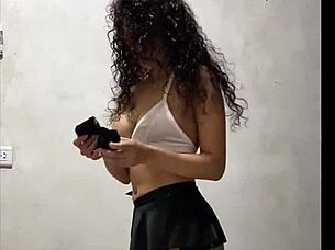 Colombian Student Flashes Pussy Before Professor Fucks