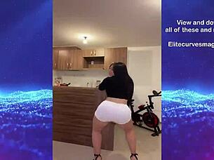 hella massive ass shakes in tight dress