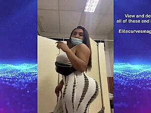 hella massive ass shakes in tight dress