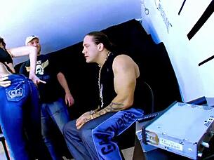 French slut Kthylee gags on Rob Diesel's huge throbbing dick