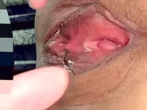 pink pussy glistens 193 days post-virginity loss!