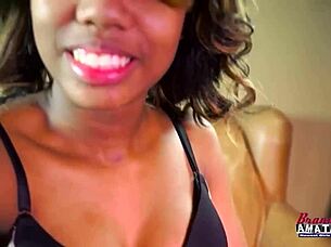 How does that big dildo feel stretching your exotic coed twat Abigail?