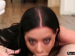 brandy aniston milf deepthroats huge cock in hd