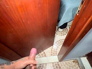 spying hot latina masturbate post-shower lotion