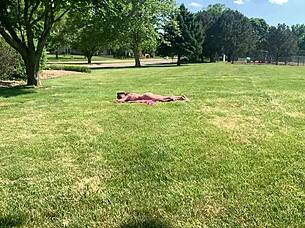 pov deepthroat from dakota marr after spying her sunbathing nude