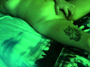 Fingering tight wet pussy on bed leads to shaking orgasm