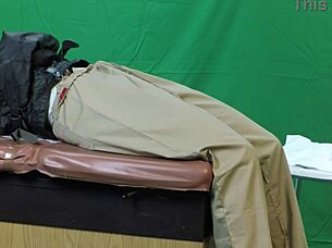 Scarlett Johnson's intriguing medical vag exam turns into deepthroat gagging frenzy